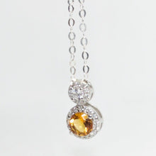 Load the image in the gallery,Héliade necklace 🐥 Silver, set with a citrine and white topazes
