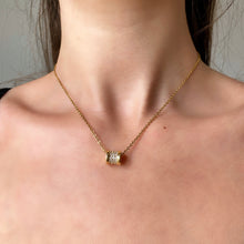 Load the image in the gallery,Adelaide Necklace 🐥 In 18k yellow gold, set with a natural white stone
