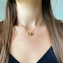Load the image in the gallery,Adelaide Necklace 🐥 In 18k yellow gold, set with a natural white stone
